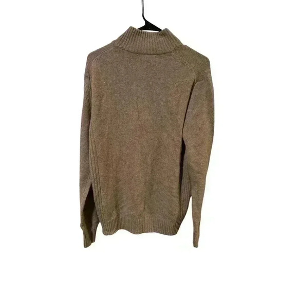 Johnston & Murphy Men's Medium 1/4 Zip Pullover Long Sleeve Tan‎ - Picture 2 of 5